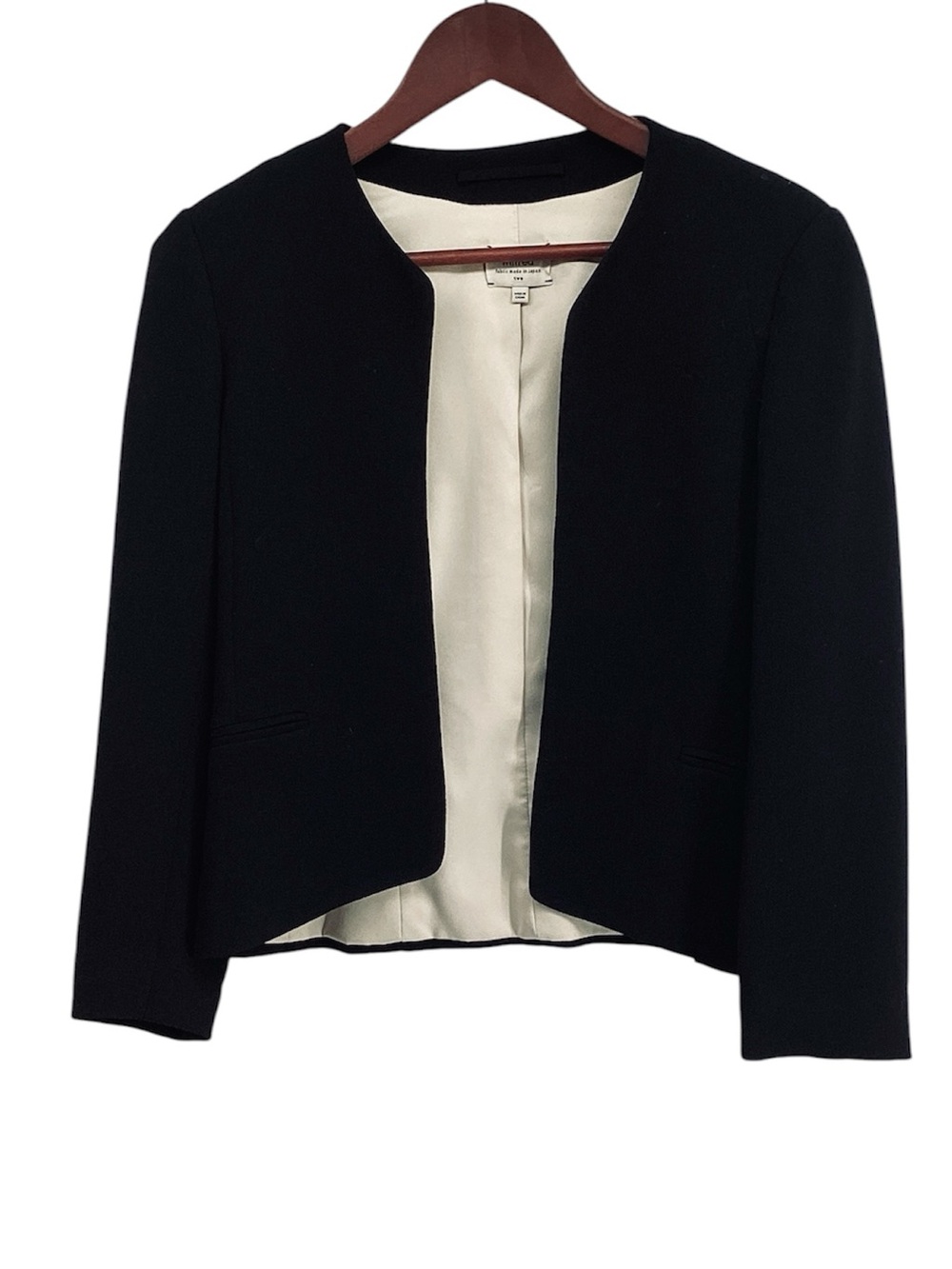 🐵 Wilfred Classic Black Open-Front Women's Blazer, Size 2